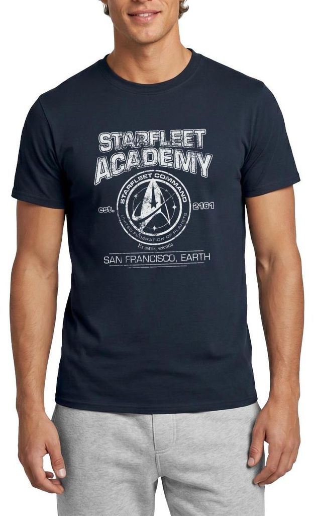 Spreadshirt Star Trek Discovery Starfleet Academy Männer T-Shirt, L, Navy