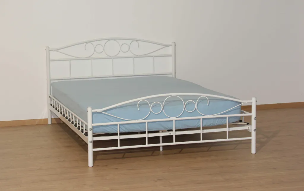 Marionne Lit Double 140x200 cm avec Sommier Intégré pour Chambre Adulte