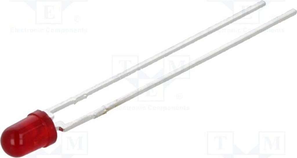 2x LED 60° rot 3mm HLMP-1301 LED Dioden THT 3mm 3,4mcd
