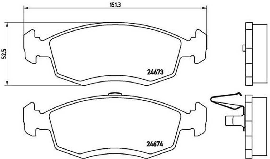 Brembo Bremsbelagsatz, Scheibenbremse Vorderachse P 68 039