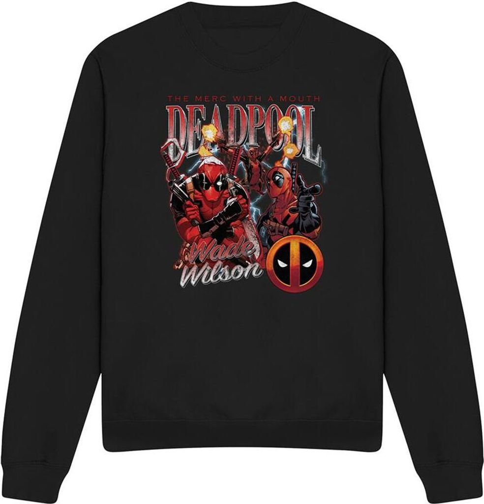 Deadpool - Sweatshirt für Herren/Damen Uni TV14905 (XL) (Schwarz)