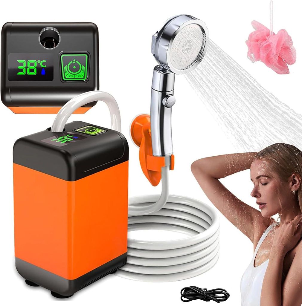 Tragbare Campingdusche Camping Dusche Akku mit Pumpe Produktbild 