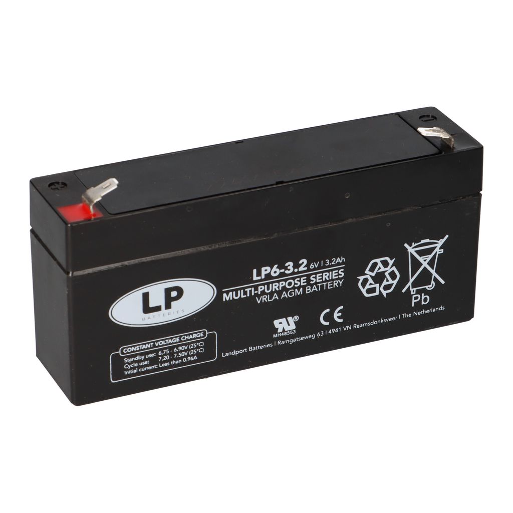 Landport Batterie au plomb LP6-3,2 6V 3,2Ah AGM T1 sans Image du produit 