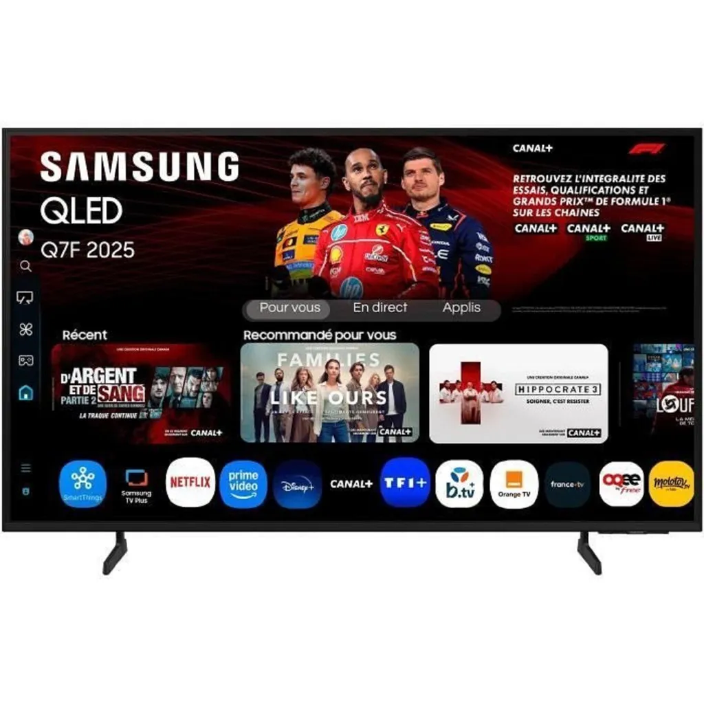 Smart TV Samsung QLED 4K 109 cm avec images lumineuses Quantum Dot