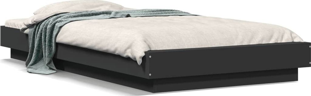 Maison Exclusive - Bettgestell Schwarz 100x200 cm Holzwerkstoff