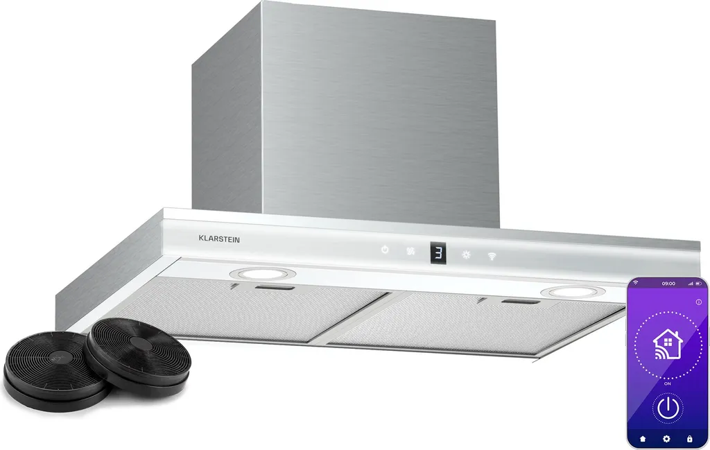 Hotte Silencieuse et Puissante Klarstein Auriana 60cm 700m³/h WiFi Noir