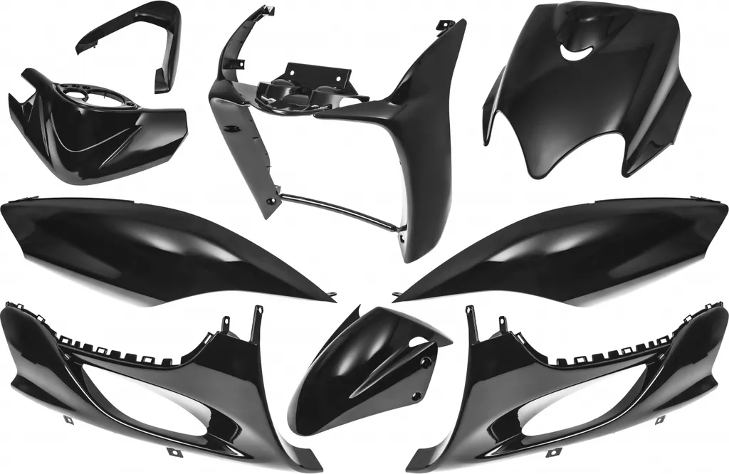 Kit carrosserie pour rénovation Yamaha Jog R et MBK Mach G 50cc noir