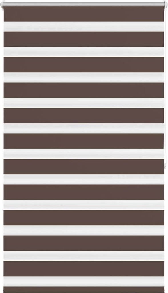vidaXL Zebra-Rollo 100,9 x 175 cm, Stoffbreite 96,7 cm, Kaffeebraun