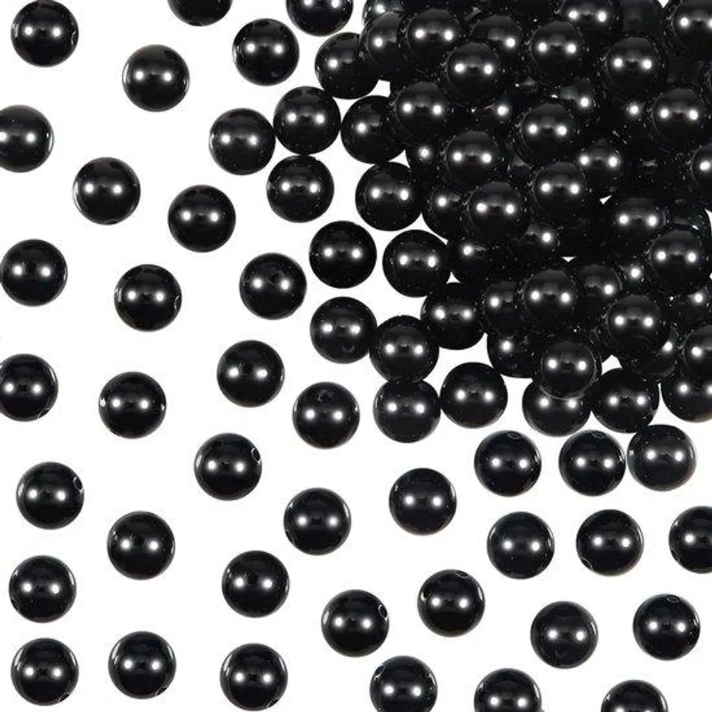 Perles en onyx noir 8mm lot de 100 - Haute qualité pour loisirs créatifs