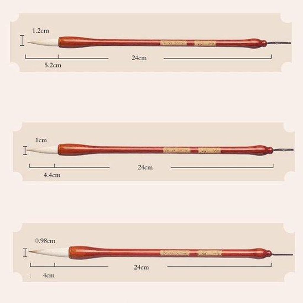 Chinesische Kalligrafie Set, 3 Teile, Sumi Pinsel
