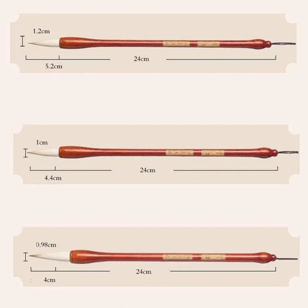 Finissez vos tracés avec précision : Kit de 3 pinceaux calligraphie sumi