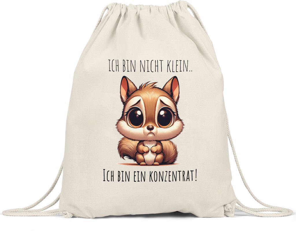 Ich bin nicht klein ich bin ein Konzentrat Eichhörnchen Turnbeutel Größe Stolz Humor