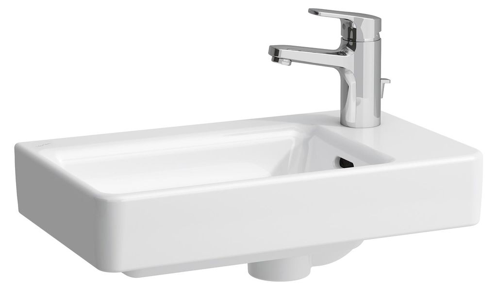 LAUFEN PRO S Handwaschbecken, Becken links, 1 Hahnloch rechts, ohne Überlauf, 480x280mm, H8159540001141