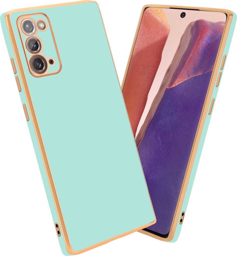 Cadorabo Schutzhülle für Samsung Galaxy NOTE 20 Hülle in Grün Handyhülle TPU Silikon Kameraschutz Etui Case