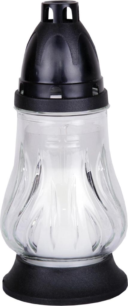 Tulipano in vetro a luce grave di colore bianco con Immagine del prodotto 