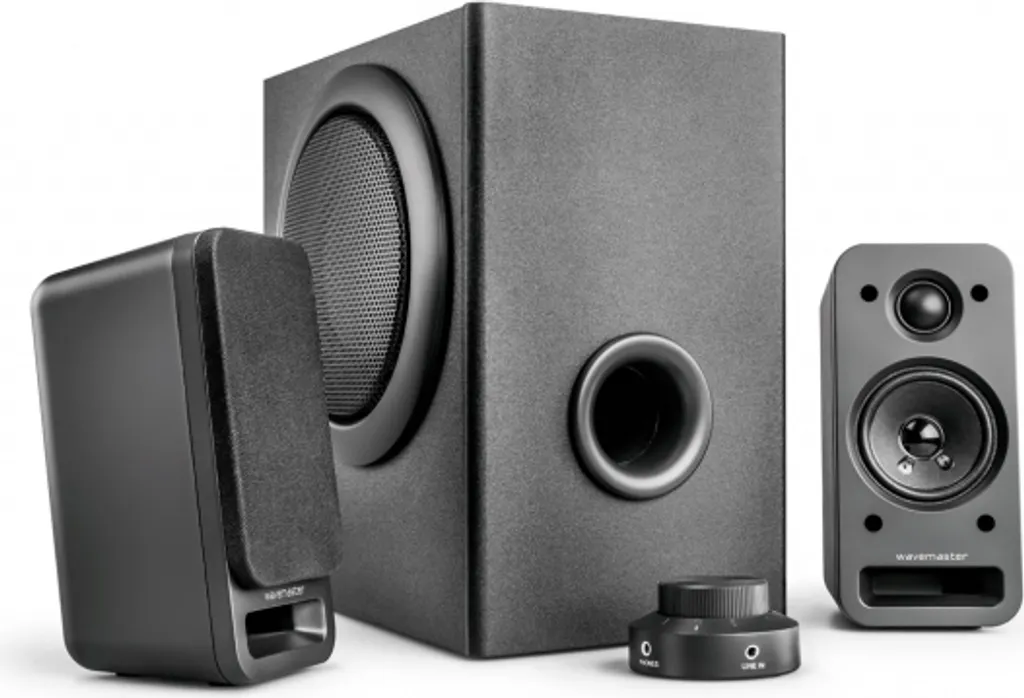 Enceintes 2.1 avec Caisson en Bois Wavemaster - 2