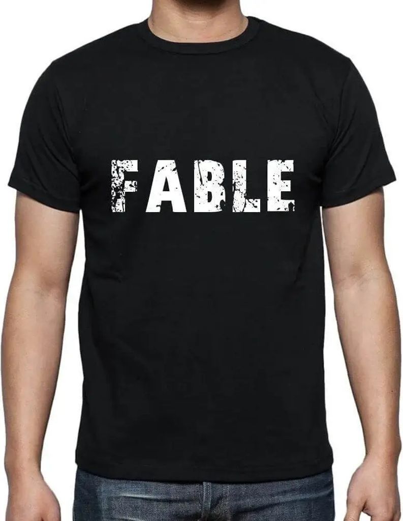 Herren Grafik T-Shirt Fable Öko-Verantwortlich Vintage Jahrgang Kurzarm Lustige Druck Geburtstag Geschenk Mann