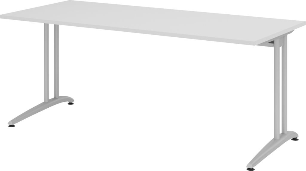 bümö Schreibtisch Serie-B - Nachbildung: Grau, Größe: 180 x 80 cm