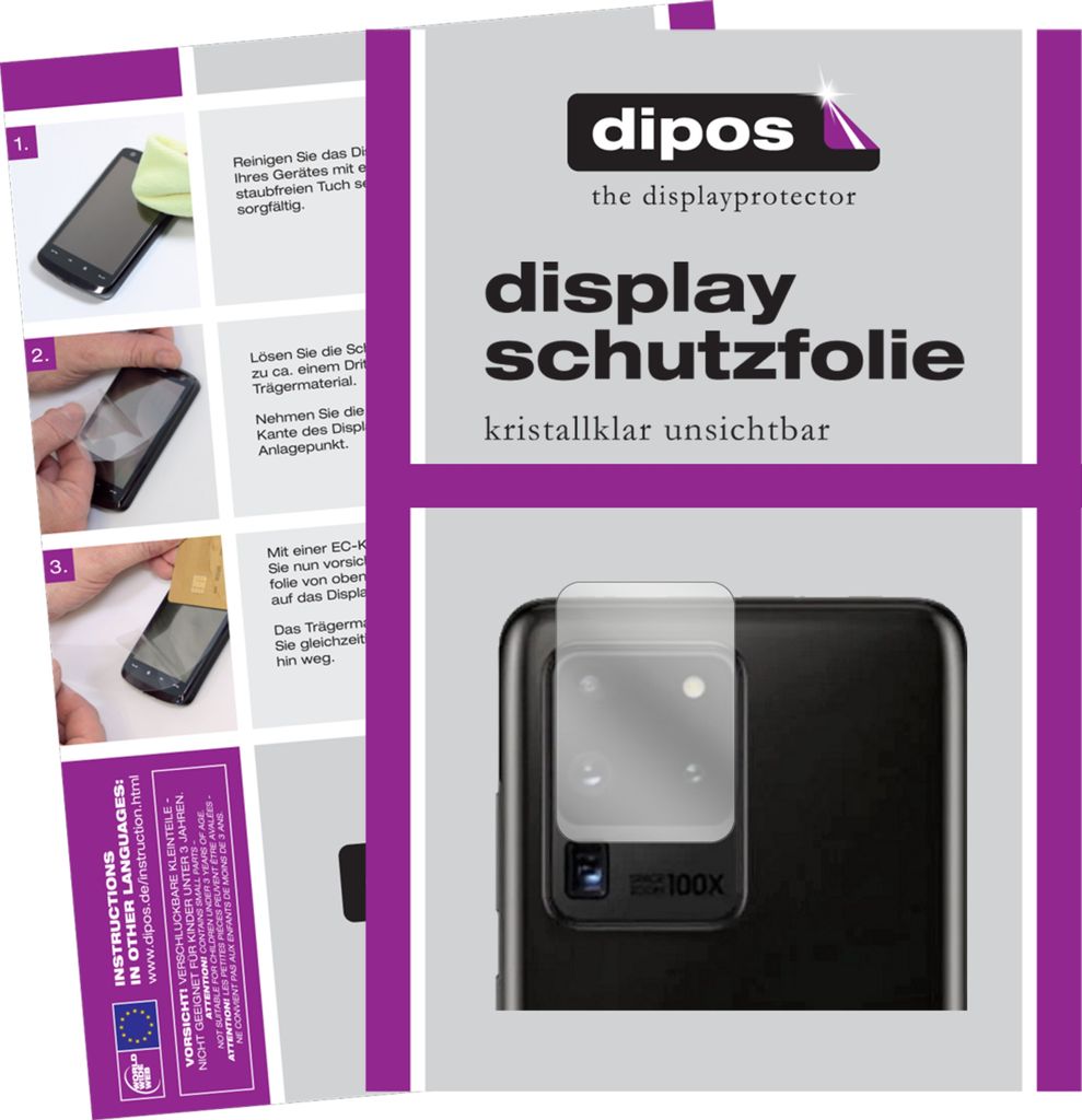 5x Schutzfolie für Samsung Galaxy S20 Ultra 5G Kameralinse Folie klar