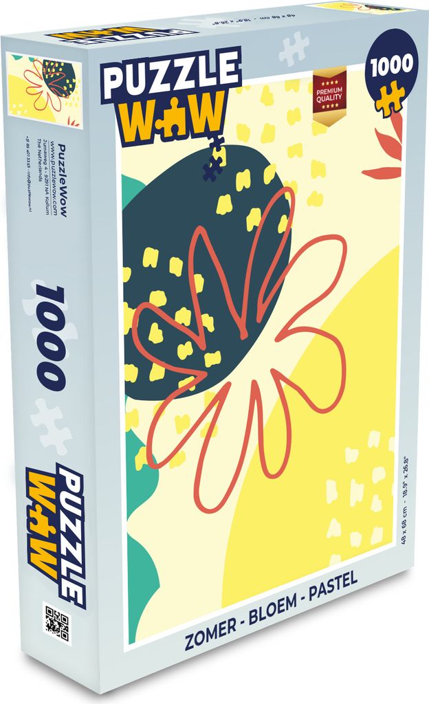MuchoWow Puzzle 1000 Teile Sommer - Blume - Pastell - Spielzeug - Alt und Jung - Spiele - Puzzeln