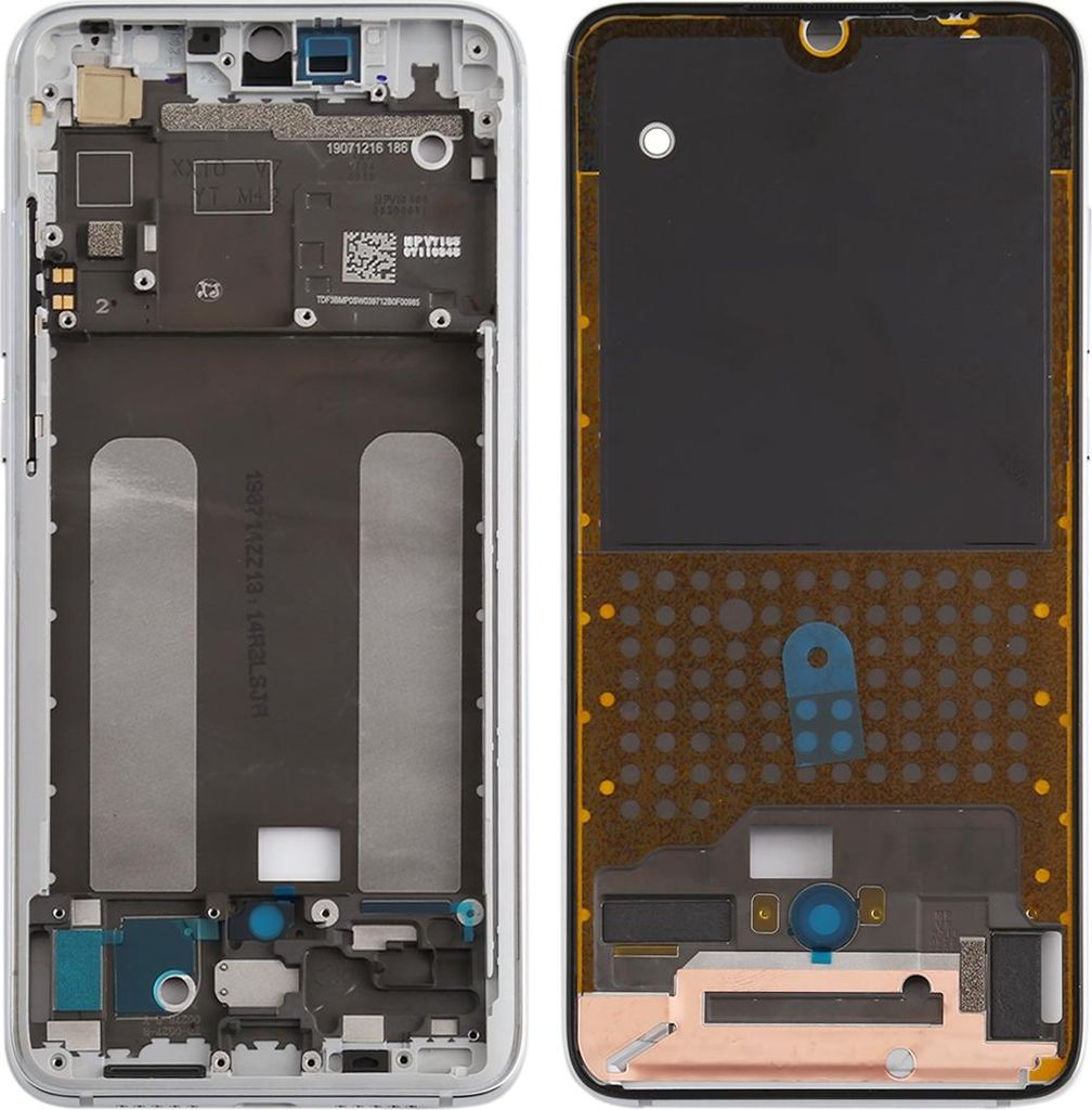 Gehäuse Rahmen Mittelrahmen Deckel für Xiaomi Mi 9 Lite Silber Ersatz Reparatur