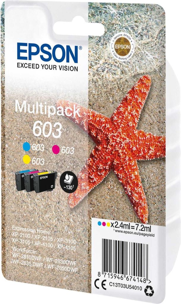 Epson 603 Multipack - 3-pak - żółty, cyjan, magenta - Zdjęcie produktu 