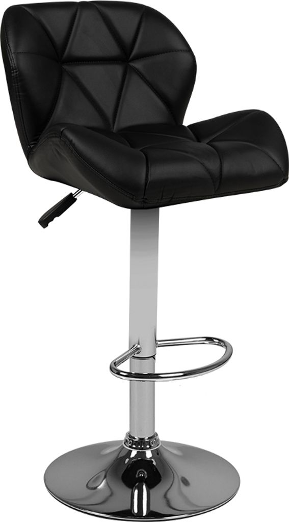 M01 gesteppter Kosmetik-Barstuhl schwarz
