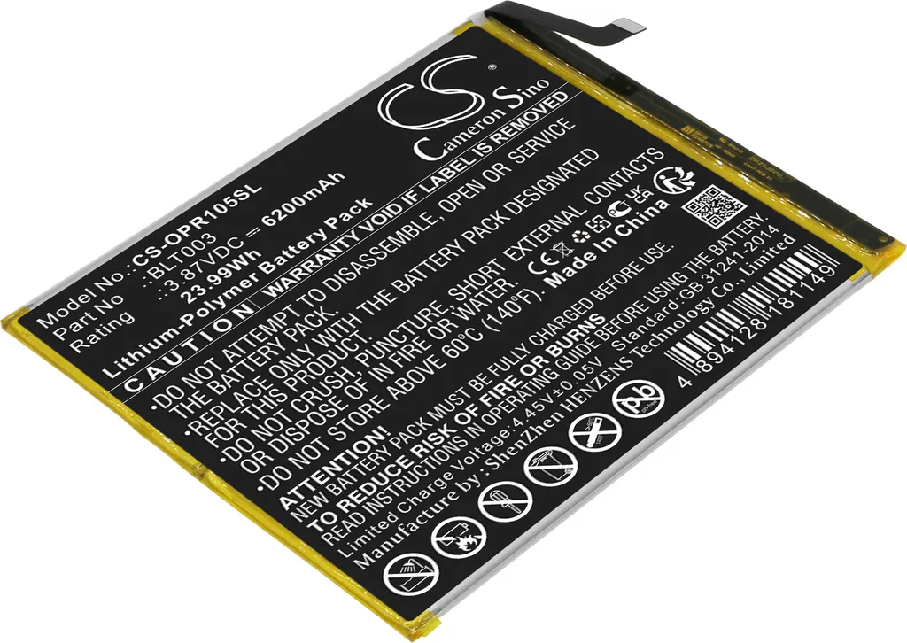 Batterie Haute Capacité BLT003 pour Realme Pad Mini 4G et Wi-Fi TECHTEK