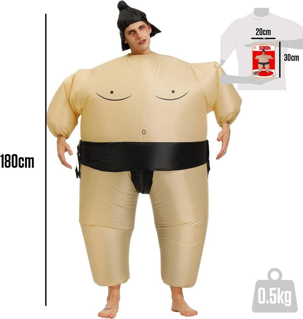 Nafukovací kostým "Sumo" pro dospělé na maškarní večírky s Obrázek produktu 5