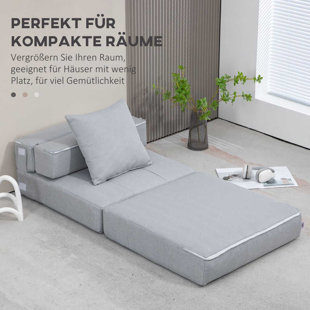 Produktbild von MeMoreCool Spielsofa Schlafsofa Kinder, Schaumstoff Soft Bausteine