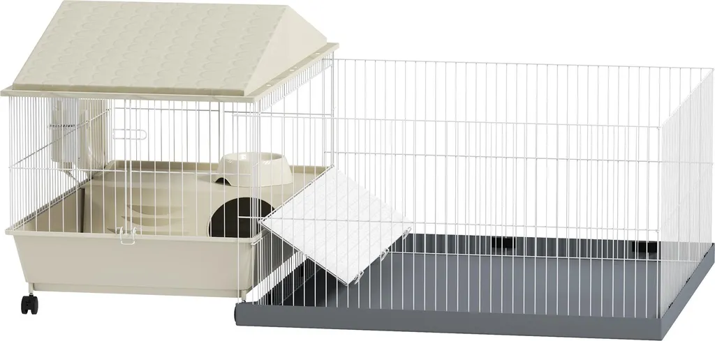 Espace de jeu sécurisé pour cochon d'inde 108 cm avec tapis de sol