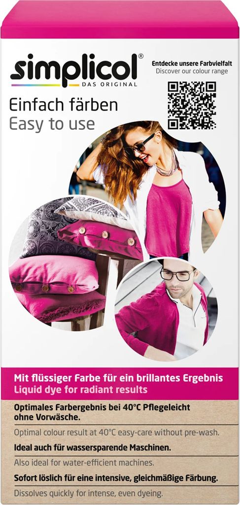 Simplicol Textile Colour Intensive Pink Berry Set Barva a Obrázek produktu 3
