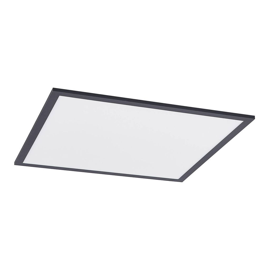 Lindby LED-Panel Nelios, 62 x 62 cm, 4.000K, schwarz, Metall