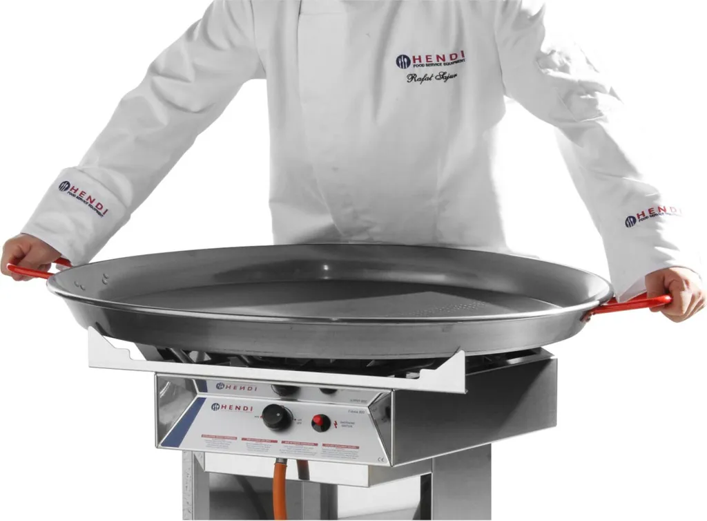 Poêle à paella Hendi 34 cm anti-déformation pour cuisson homogène - 4