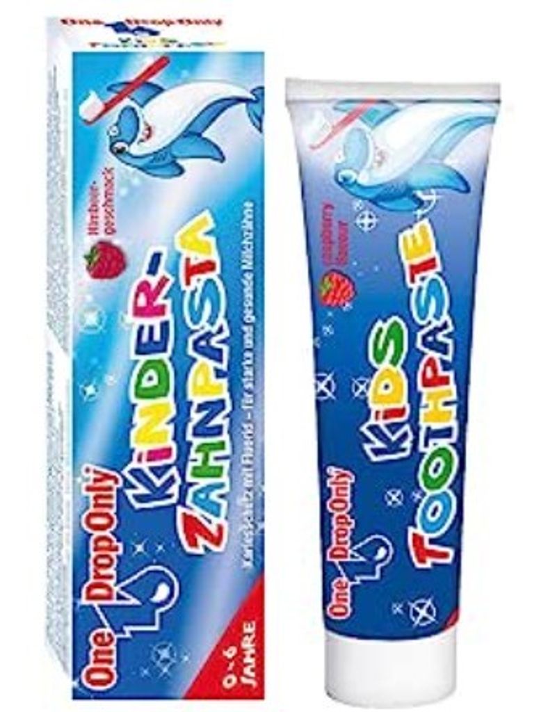 Kinderzahnpasta mit Malinengeschmack für Kinder von 0-6 Jahren, 50 ml