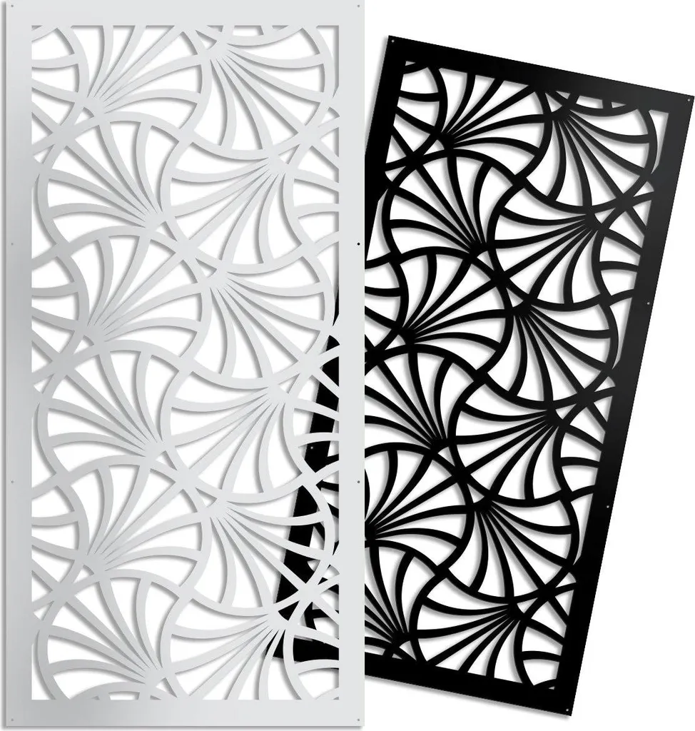 Pannello Parasole CAMPANE 50x150cm | Divisorio Traforato Bianco PVC