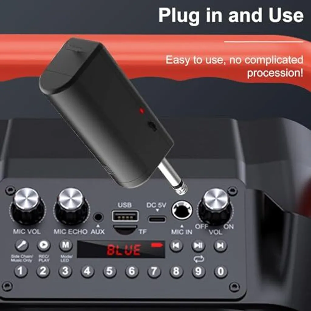 Sistema Doppio Microfono Wireless Alpowl WXM-B Nero: Ideale per Matrimoni - 6