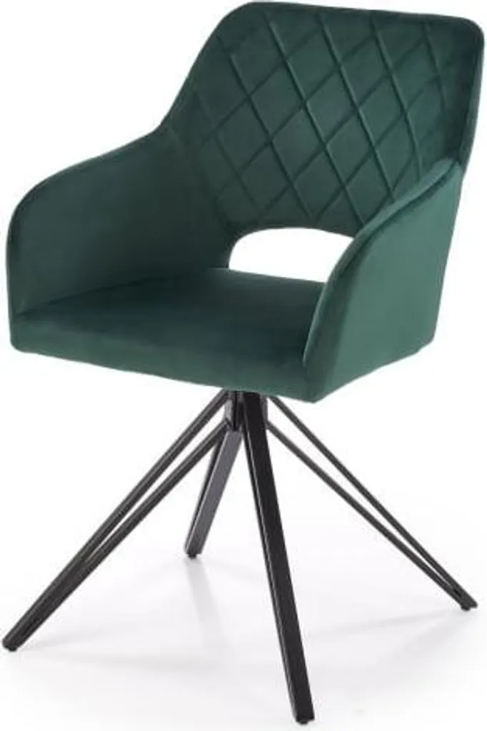 Chaise K535 vert foncé idéale pour le bureau ou la salle à manger