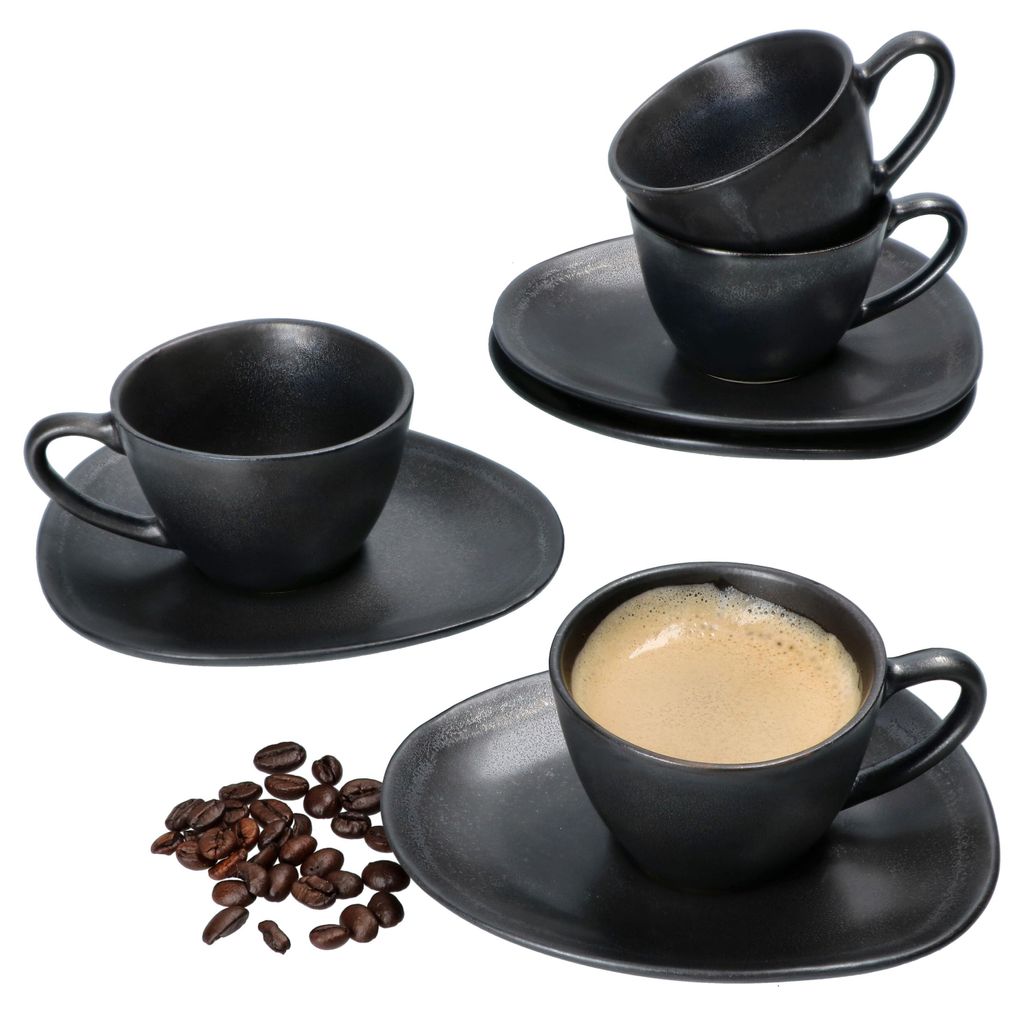 Manhattan Nero Espresso šálek + podšálek pro 4 osoby 90 ml Obrázek produktu 
