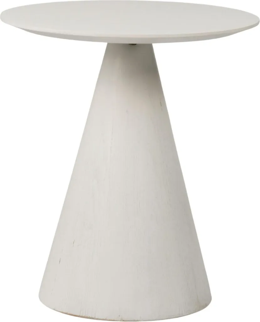 Bout de canapé blanc 40 cm - Table d'appoint idéale pour petits salons