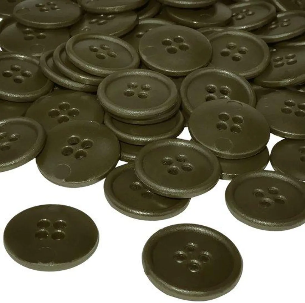 Attaches pour filet en plastique marron 20mm - Lot de 100 boutons ronds