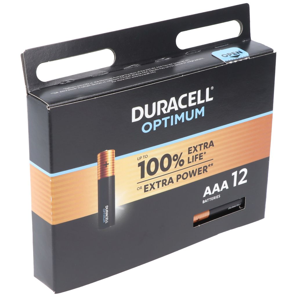Duracell - Batteria Duracell Optimum AAA 12pcs | Soffio uno Immagine del prodotto 