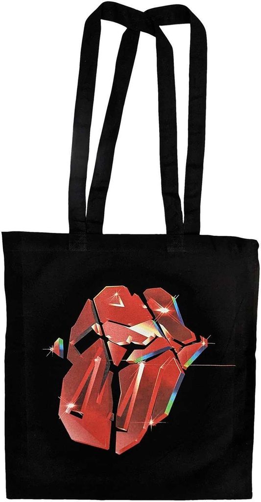 The Rolling Stones - Tragetasche "Hackney Diamonds Lick" RO8689 (Einheitsgröße) (Schwarz/Rot)