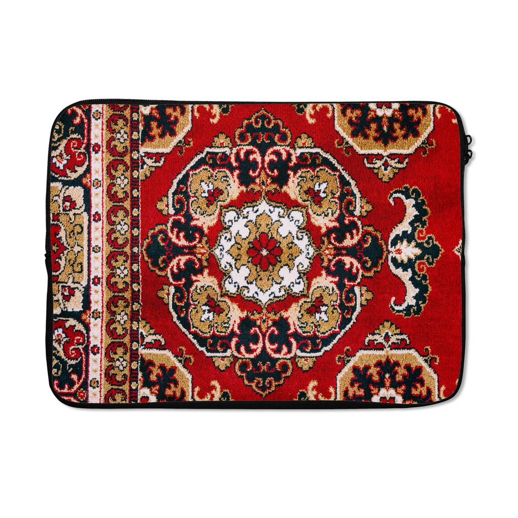 MuchoWow Laptop Hülle 14 ZollPersischer Teppich - Teppiche - Rot Laptoptasche - Laptoptasche - Stoßsicher - Schutzhaube