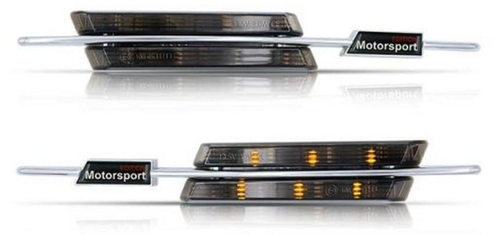 2 indicatori laterali a LED neri trasparenti per BMW Serie Immagine del prodotto 