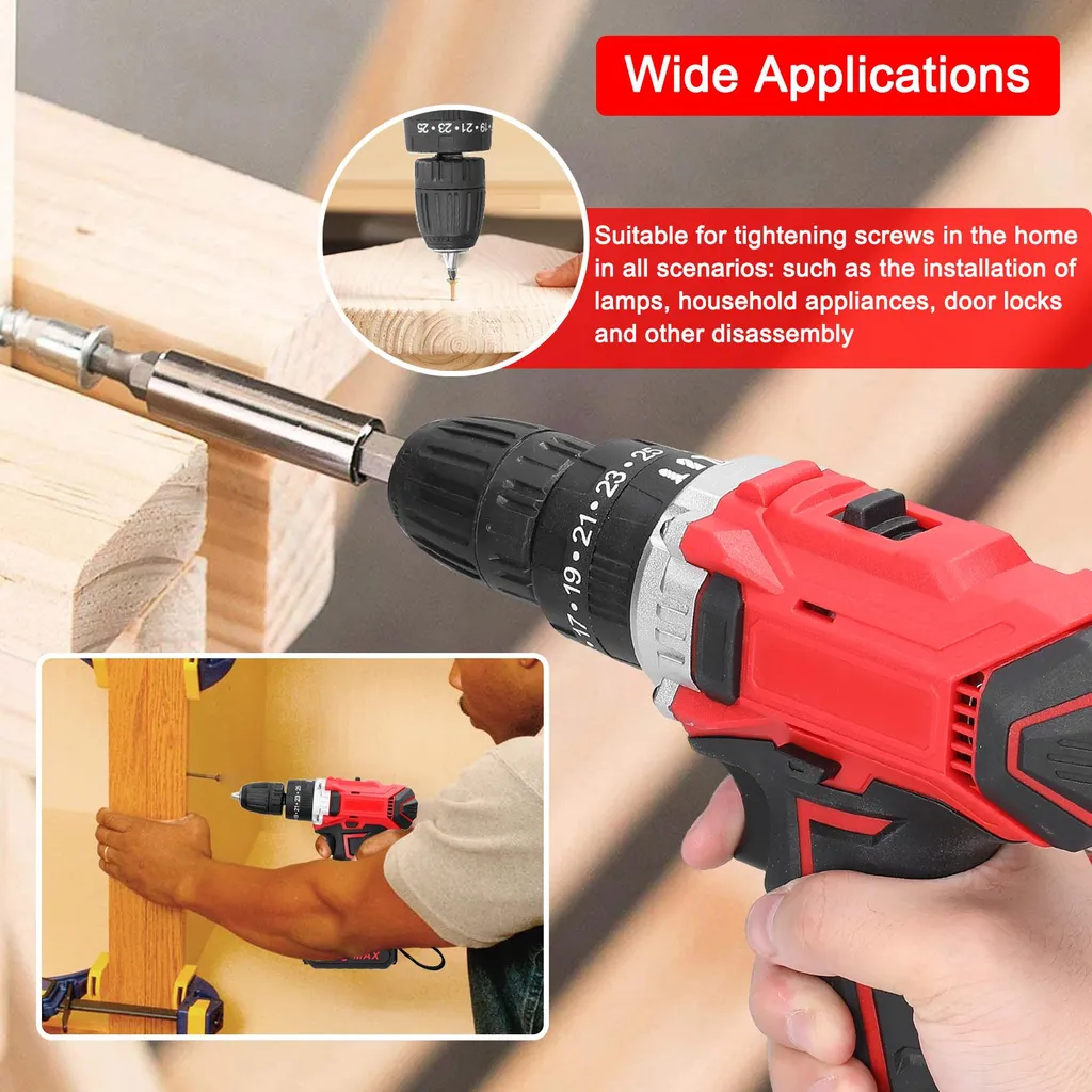 Perceuse domestique 21V pour montage de meubles et travaux de perçage - 7