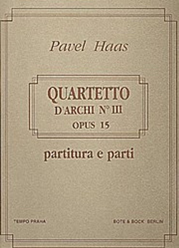Streichquartett Nr.3 op.15Partitur und Stimmen