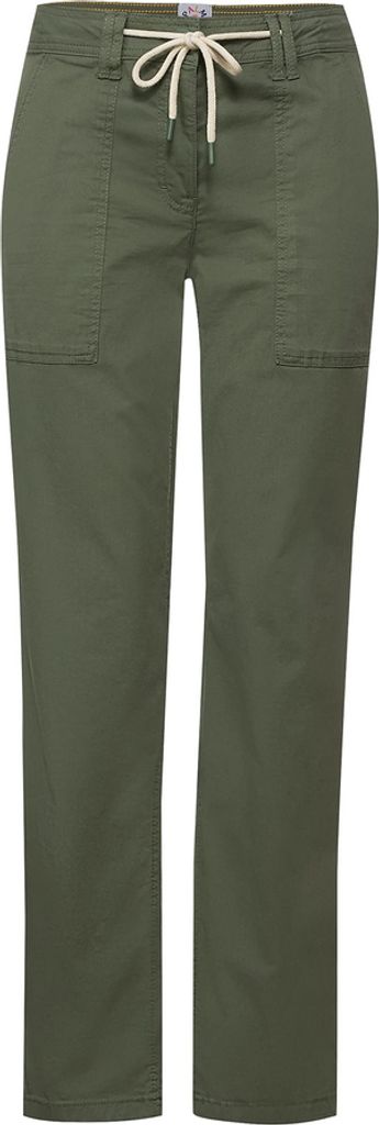 29158 Cecil, Chelsea 7/8, 7/8 Damen Jeans Hose, Popelinestretch, olive, W 26 L 28