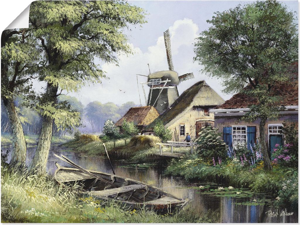 ARTland Poster Die Mühle Größe: 60x45 cm