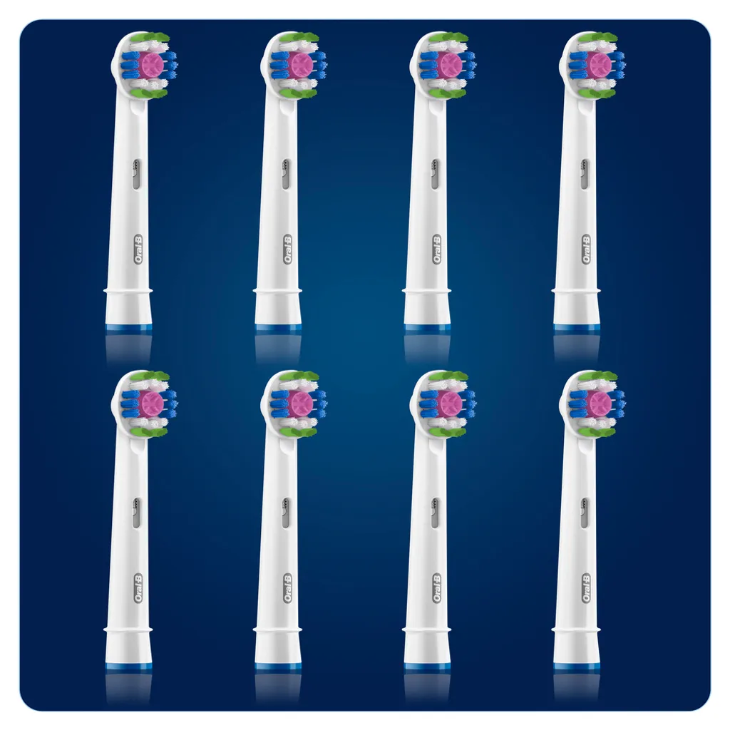 Brossettes Oral-B 3D White Lot de 8 pour un sourire blanc et éclatant